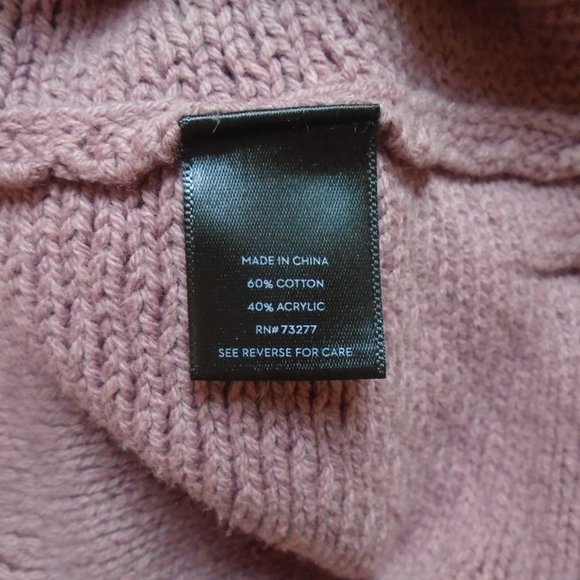 Vera Wang Warm Sweater, Dolman Sleeves, Fun Details, Dusty Pink Mauve Pullover - Picture 7 of 10